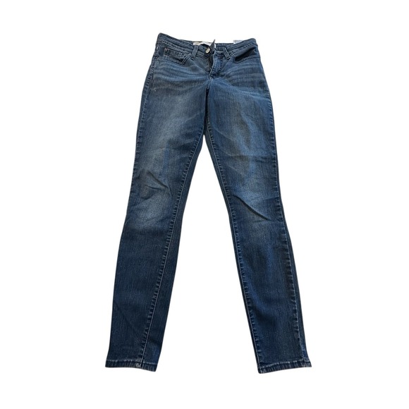 Signature By Levi Strauss‎ Jeans Women 6M Mid-Rise Skinny Blue Denim 28x30 EUC - Picture 1 of 9
